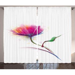 ABAKUHAUS Flor Cortinas, Acuarela de la Flor de la Amapola,…