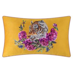 JWH - Funda de cojín con Borla y Estampado de Tigre y Flor,…