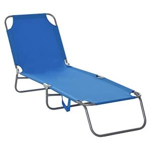 Outsunny Tumbona Plegable Tumbona Jardín Exterior con Respa…