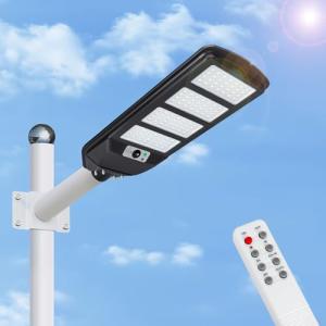 Aigostar - 200W Farola solar LED exterior con sensor de mov…