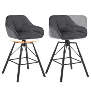 WOLTU 2X Taburetes Altos Cocina, Taburetes Giratorios de Ba…