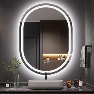 Dripex Espejo de Baño con Luz LED, Espejo Ovalado, Antivaho…