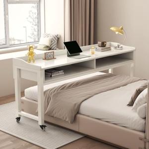 DSEWTEZXI Mesa de Cama para computadora portátil con Ruedas…