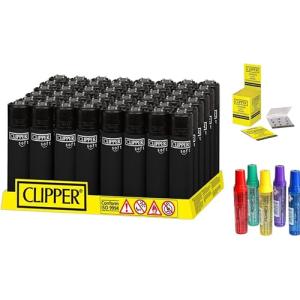 DISPAU Pack de Clipper 48 Mecheros Encendedores Liso Soft T…