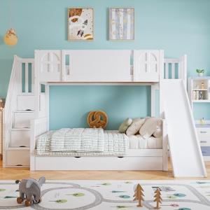 KecDuey Cama infantil de 90 x 200 cm, litera inferior de 12…