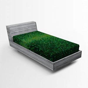 ABAKUHAUS Verde Sábana Elastizada, Mosaico Digital cuadrícu…