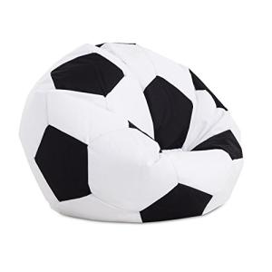 Textilhome - Balón PUF de Futbol Pelota de Puff, 90cm Diame…