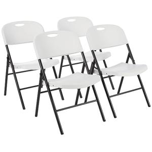 AmazonBasics Folding Plastic Chair - 350 lb. Capacity, Whit…