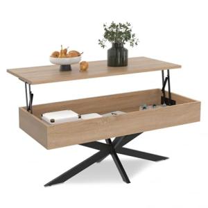 IDMarket - Mesa rectangular Alix 100 cm con superficie elev…