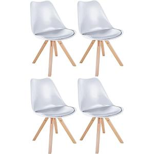 CLP Set De 4 Sillas De Comedor Sofia con Base De Madera & A…