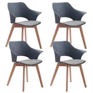 BenyLed Juego de 4 Sillas de Comedor con Tapizado de Tela;…
