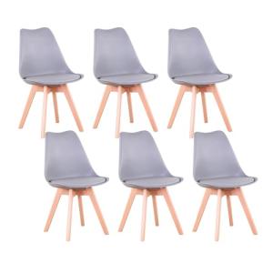 TTATC Pack de 6 Sillas de Comedor con Patas de Madera Maciz…