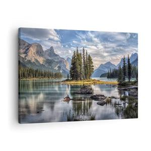 ARTTOR Lienzos decorativos Lago Paisaje Naturaleza Cuadro S…