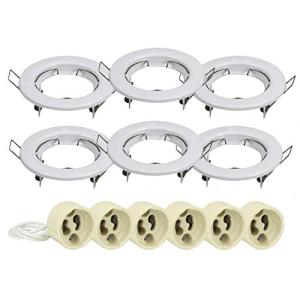 LEDLUX 6 piezas Led soporte de foco empotrable redondo fijo…