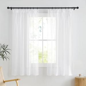 PONY DANCE Cortinas Dormitorio Cortas Transparentes, Cortin…