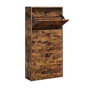 VASAGLE Armario de Zapatos con 3 Puertas Abatibles, Zapater…