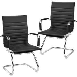 Yaheetech Set de 2 Silla de Oficina Silla Negra Silla de Re…