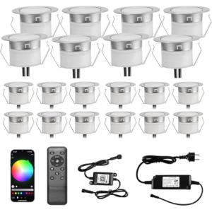 GEYUEYA Home WIFI RGBW Ø31mm Focos LED Empotrables de Suelo…