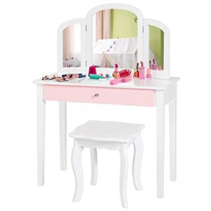 RELAX4LIFE 2 en 1 Tocador de Maquillaje Niña con Taburete y…