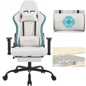 WOLTU Silla Gaming con Masajeador, Silla Ergonómica Oficina…