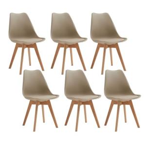 TTATC Pack de 6 Sillas de Comedor con Patas de Madera Maciz…