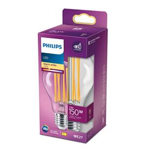 Philips - Bombilla LED cristal 150W estándar E27 luz blanca…