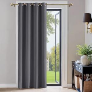 PONY DANCE Cortinas Grises Puerta de Salon Modernas Opaca 1…