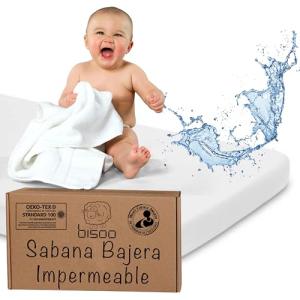 bisoo Sabanas Capazo Bebe 35x75 cm - Sabanas Bajeras Imperm…