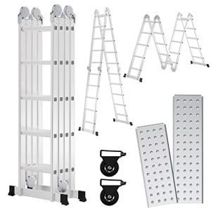 Sonnewelt Escalera Multiusos de Aluminio de 4 x 5 Niveles,…