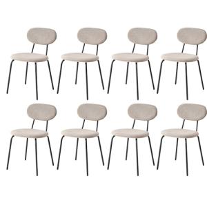 BenyLed Juego de 8 Sillas de Comedor de Terciopelo Tapizada…