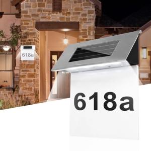 NúMero De Casa Iluminado Solar, 4 Led NúMero De Casa Solar…
