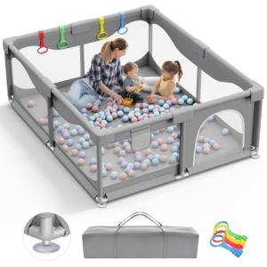 200 X 180 cm Parque Infantil Bebe con base Antideslizante,…