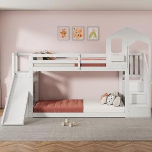 Kebnor Literas para niños, cama doble, cuna multifuncional,…