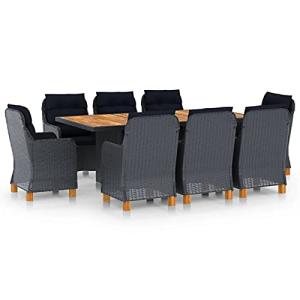 MOONAIRY Set Comedor jardín 9 pzas Cojines, Conjuntos De Mu…