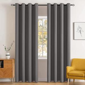 MIULEE Cortinas Salon Opacas 2 Piezas, Gris Cortinas Dormit…