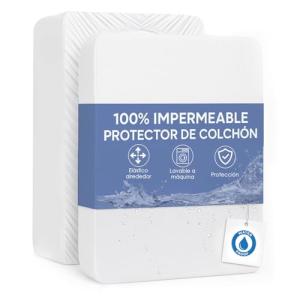 MERCURY TEXTIL- Protector de colchón Impermeable de Rizo 10…