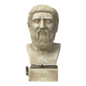 Escultura de cabeza de busto de filósofo ateniense griego d…
