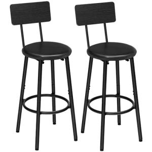 HOOBRO Juego de Dos Taburetes de Bar con Respaldo, Taburete…