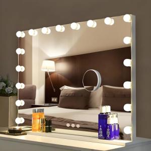Bayt Hollywood Espejo 80 x 60 cm, Espejo Maquillaje con 18…