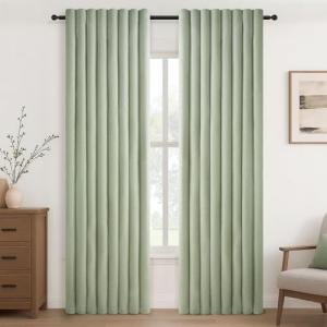 Topfinel Cortinas Verde Salvia Salon 2 Piezas 140x245cm(Anc…