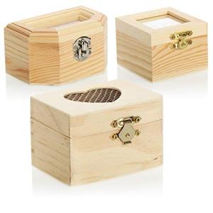 com-four® 3X Caja de Madera para Guardar Joyas - Caja de Ma…