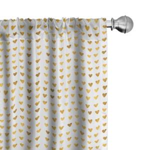 ABAKUHAUS Romántico Juego de 2 Paños Cortinas, Corazones To…