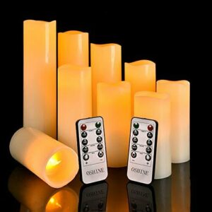 Velas de LED sin llama H4" 5" 6" 7" 8" 9" Set de9 pilar de…