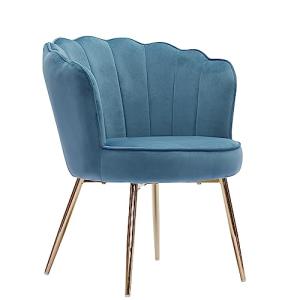 BAÏTA Callista Sillón de Concha, Terciopelo, Azul, 65 x 64,…