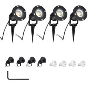 CPROSP 4 Packs 5W LED Impermeable IP65, Luz de Paisaje al A…