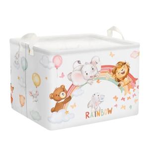 Clastyle Cajas de Almacenaje Gris Arco Iris Animales Oso El…