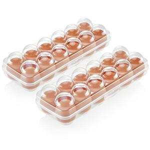COM-FOUR® 2x Caja de huevos para 12 huevos - Almacenamiento…