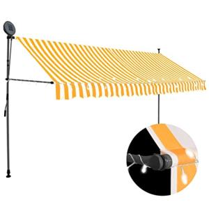 Toldo Manual retráctil con LED, MOONAIRY Toldos Terrazas, T…