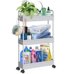 SOLEJAZZ Carro de Almacenamiento de 3 Niveles Carro de Util…