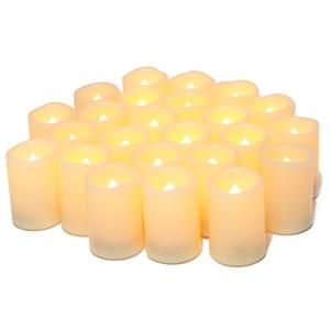 24 velas votivas sin llama, LED parpadeantes de 5 cm, funci…